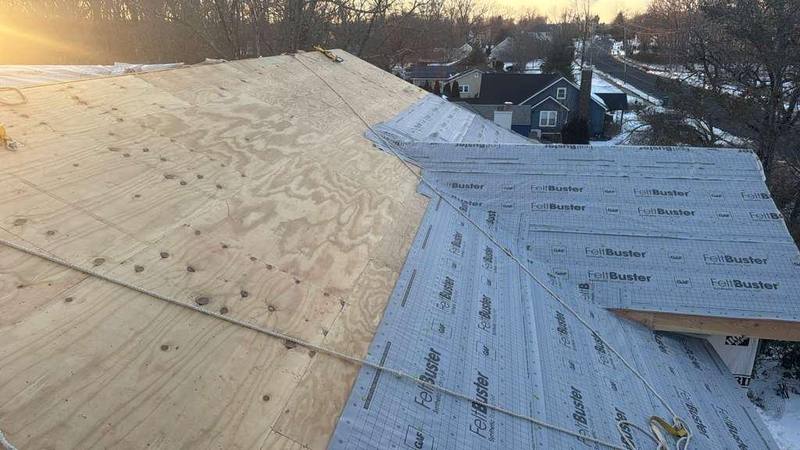 OSB sheathing and felt underlayment NJ new build