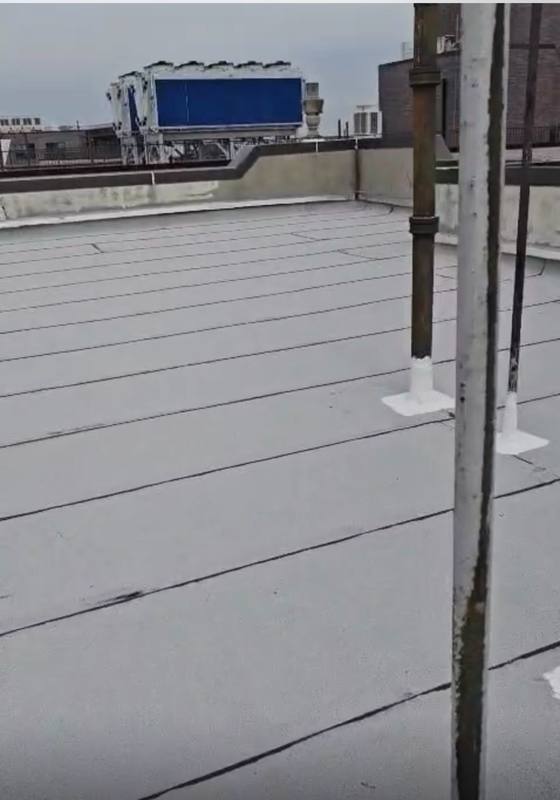 New flat roof full aerial view Queens NY