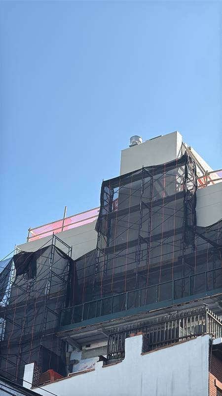 Completed building exterior facade full view Williamsburg