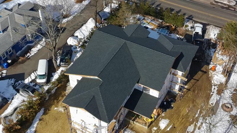 Finished GAF Timberline shingle roof aerial NJ