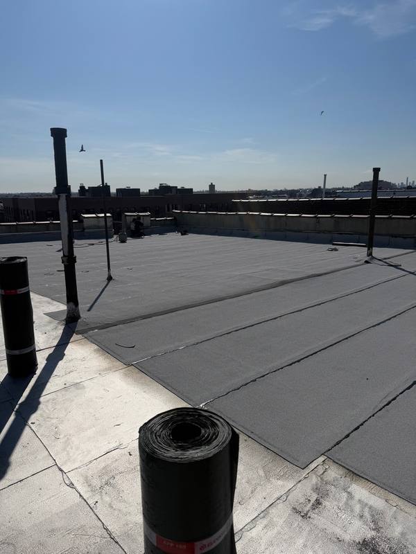 New roof pipe flashing properly installed