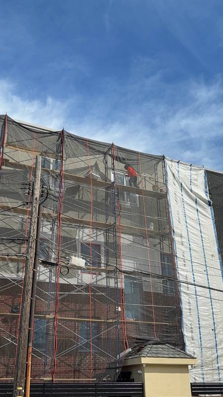 EPS foam insulation board installed on wall