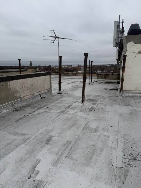 Worn roof cracking extensive damage